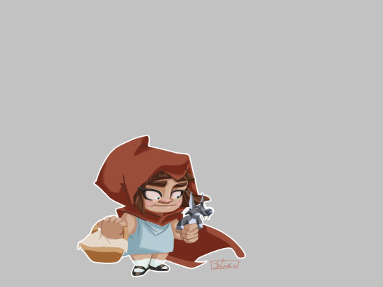 mini little red riding hood